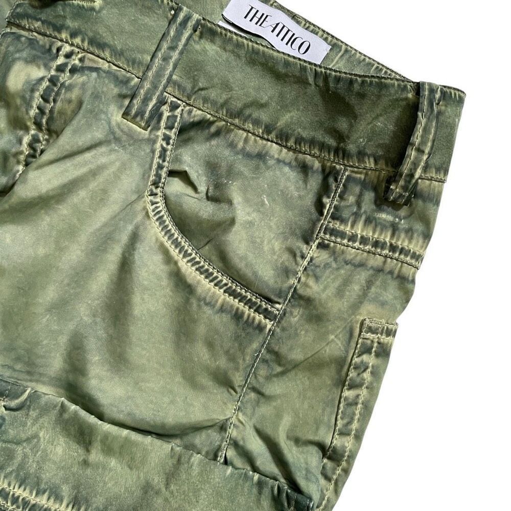THE ATTICO‎ Fern Long Pant in Military Green - Picture 6 of 12